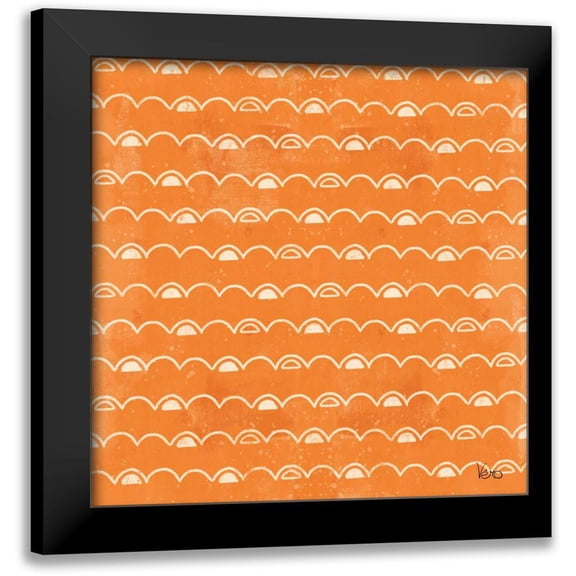 Charron, Veronique 12x12 Black Modern Framed Museum Art Print Titled - Good Vibes Pattern VID
