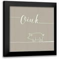 thumbnail image 1 of Charron, Veronique 12x12 Black Modern Framed Museum Art Print Titled - Underlined Farm V Greige, 1 of 5