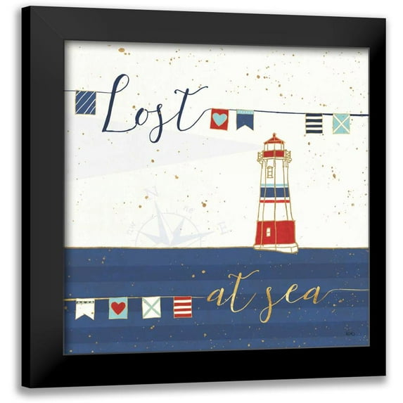 Charron, Veronique 12x12 Black Modern Framed Museum Art Print Titled - Underlined Nautical I