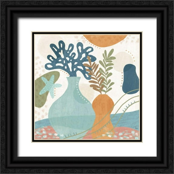 Charron, Veronique 12x12 Black Ornate Wood Framed with Double Matting Museum Art Print Titled - Coastal Creations III