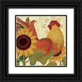 thumbnail image 1 of Charron, Veronique 12x12 Black Ornate Wood Framed with Double Matting Museum Art Print Titled - Spice Roosters II, 1 of 4