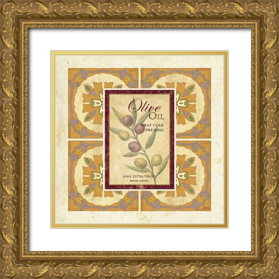 Charron, Veronique 12x12 Gold Ornate Wood Framed with Double Matting Museum Art Print Titled - Oliva III