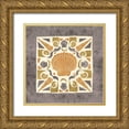 thumbnail image 1 of Charron, Veronique 12x12 Gold Ornate Wood Framed with Double Matting Museum Art Print Titled - Undersea Gold Tile II, 1 of 4