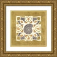 thumbnail image 1 of Charron, Veronique 12x12 Gold Ornate Wood Framed with Double Matting Museum Art Print Titled - Undersea Gold Tile IV, 1 of 4