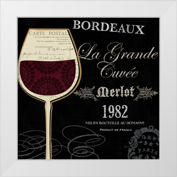 Charron, Veronique 12x12 White Modern Wood Framed Museum Art Print Titled - At the Winery I Black