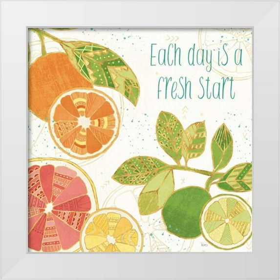 Charron, Veronique 12x12 White Modern Wood Framed Museum Art Print Titled - Citrus Splash IV