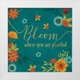 thumbnail image 1 of Charron, Veronique 12x12 White Modern Wood Framed Museum Art Print Titled - Flourish I Teal, 1 of 4
