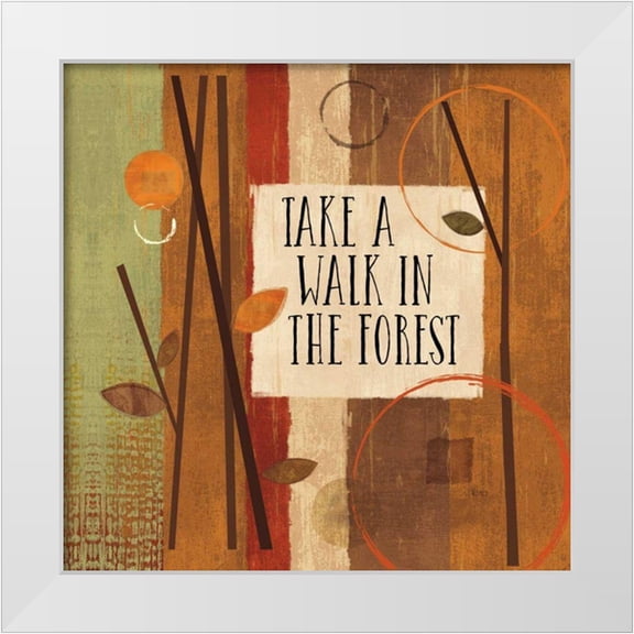 Charron, Veronique 12x12 White Modern Wood Framed Museum Art Print Titled - Modern Forest Quotes I