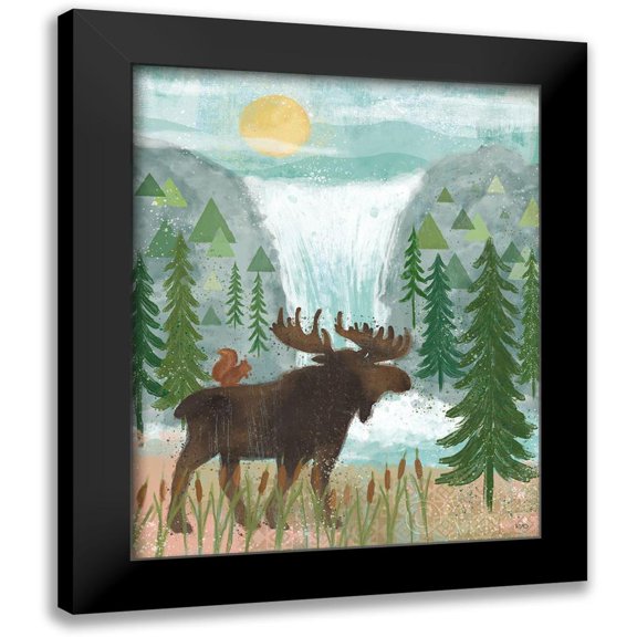 Charron, Veronique 12x14 Black Modern Framed Museum Art Print Titled - Woodland Forest IV