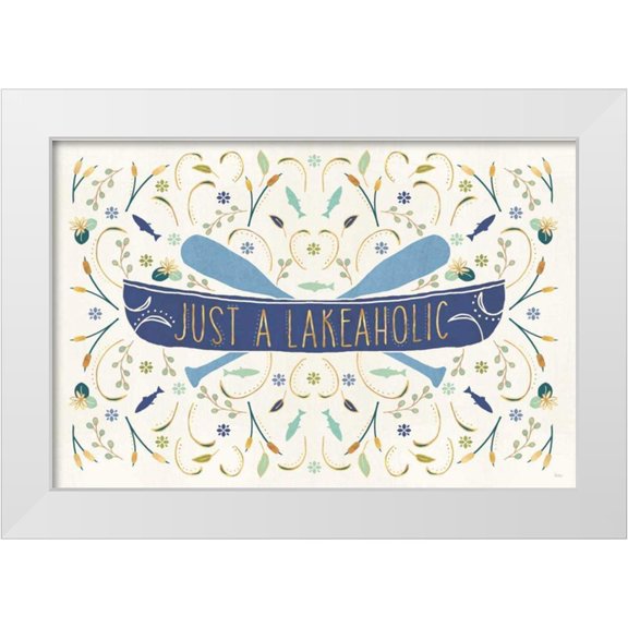 Charron, Veronique 14x11 White Modern Wood Framed Museum Art Print Titled - Otomi Lake I