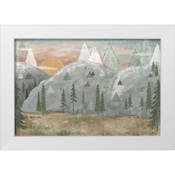 Charron, Veronique 14x11 White Modern Wood Framed Museum Art Print Titled - Woodland Forest I Neutral