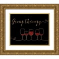 thumbnail image 1 of Charron, Veronique 14x12 Gold Ornate Wood Framed with Double Matting Museum Art Print Titled - Underlined Wine IX Black, 1 of 4