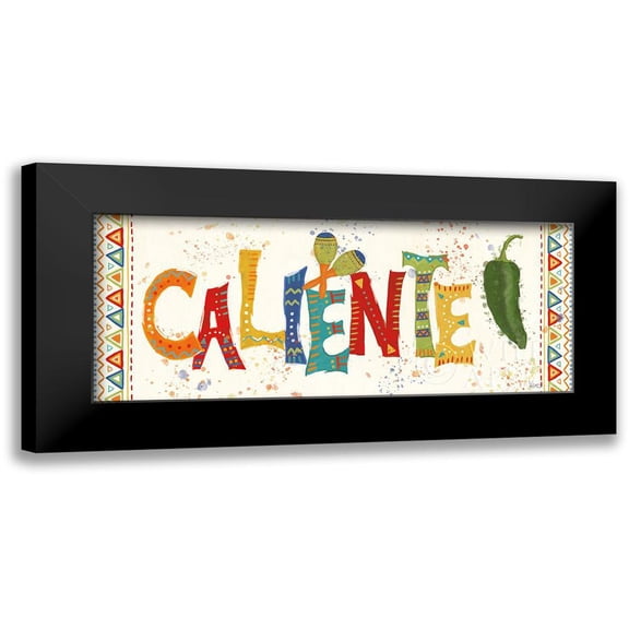 Charron, Veronique 14x8 Black Modern Framed Museum Art Print Titled - Tex Mex Fiesta X