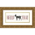 thumbnail image 1 of Charron, Veronique 14x8 Gold Ornate Wood Framed with Double Matting Museum Art Print Titled - Otomi Farm XI, 1 of 4