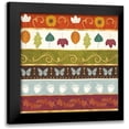 thumbnail image 1 of Charron, Veronique 15x15 Black Modern Framed Museum Art Print Titled - Autumn Otomi Pattern VII, 1 of 5