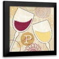 thumbnail image 1 of Charron, Veronique 15x15 Black Modern Framed Museum Art Print Titled - Wine Script I, 1 of 5