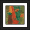 thumbnail image 1 of Charron, Veronique 15x15 Black Ornate Wood Framed with Double Matting Museum Art Print Titled - Bohemian Leaves II, 1 of 4