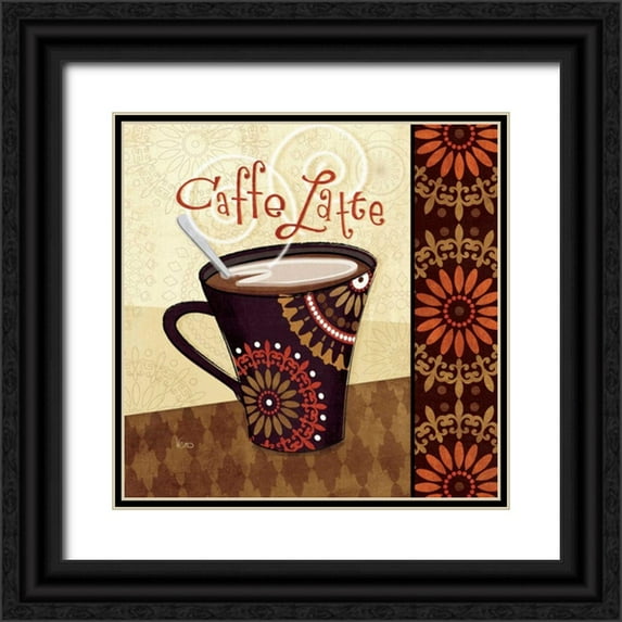 Charron, Veronique 15x15 Black Ornate Wood Framed with Double Matting Museum Art Print Titled - Cup of Joe IV