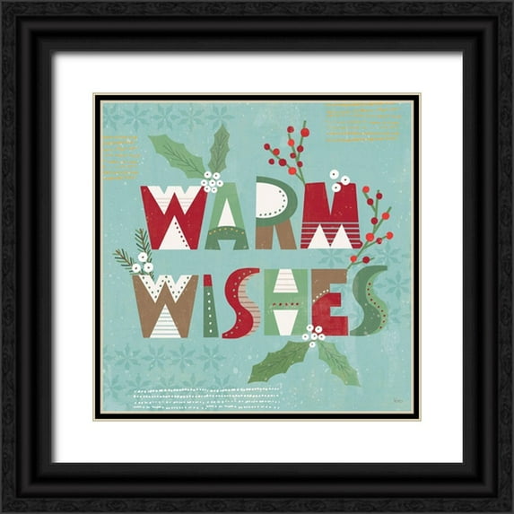 Charron, Veronique 15x15 Black Ornate Wood Framed with Double Matting Museum Art Print Titled - Mod Holiday VI