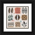 thumbnail image 1 of Charron, Veronique 15x15 Black Ornate Wood Framed with Double Matting Museum Art Print Titled - Tribal Tones IX, 1 of 4