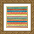 thumbnail image 1 of Charron, Veronique 15x15 Gold Ornate Wood Framed with Double Matting Museum Art Print Titled - Otomi Cats Step 03, 1 of 4