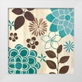 thumbnail image 1 of Charron, Veronique 15x15 White Modern Wood Framed Museum Art Print Titled - Abstract Garden Blue II, 1 of 4