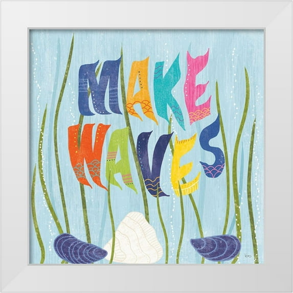 Charron, Veronique 15x15 White Modern Wood Framed Museum Art Print Titled - Coastal Vibes V