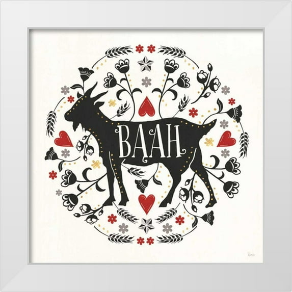 Charron, Veronique 15x15 White Modern Wood Framed Museum Art Print Titled - Otomi Farm IX
