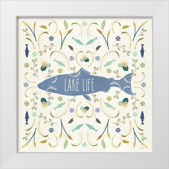 Charron, Veronique 15x15 White Modern Wood Framed Museum Art Print Titled - Otomi Lake V
