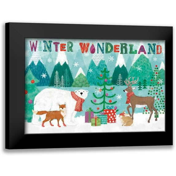Charron, Veronique 18x13 Black Modern Framed Museum Art Print Titled - Festive Forest I
