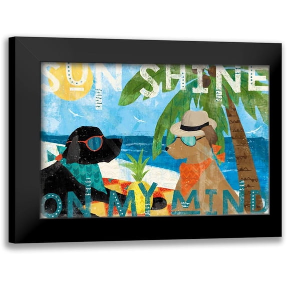 Charron, Veronique 18x13 Black Modern Framed Museum Art Print Titled - Good Vibes I