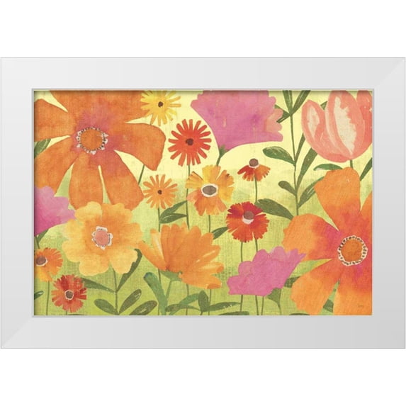 Charron, Veronique 18x13 White Modern Wood Framed Museum Art Print Titled - Spring Fling