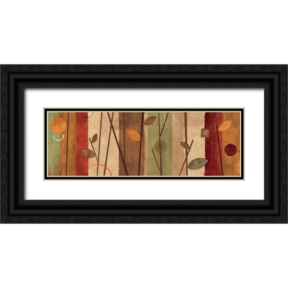 Charron, Veronique 18x9 Black Ornate Wood Framed with Double Matting Museum Art Print Titled - Modern Forest Natural