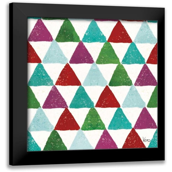 Charron, Veronique 20x20 Black Modern Framed Museum Art Print Titled - Festive Forest Pattern IVA