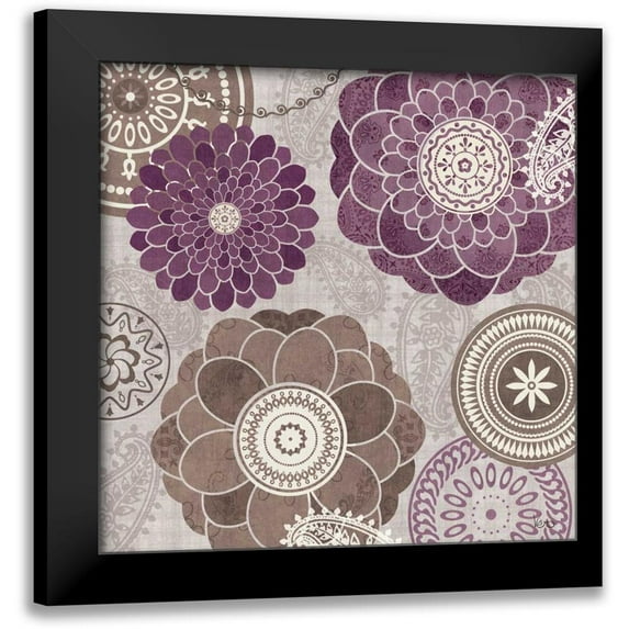 Charron, Veronique 20x20 Black Modern Framed Museum Art Print Titled - Gray Garden Melody I