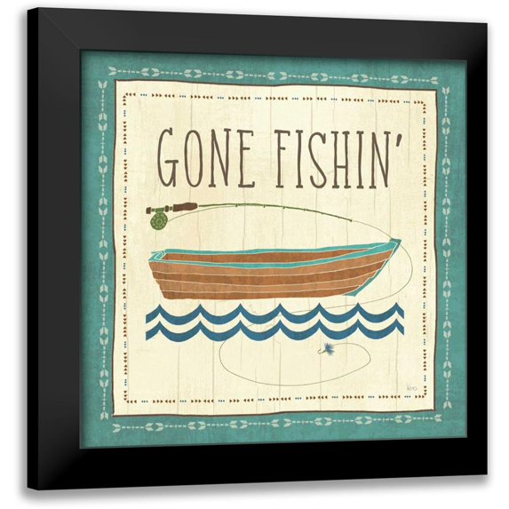 Charron, Veronique 20x20 Black Modern Framed Museum Art Print Titled - Lake Retreat III