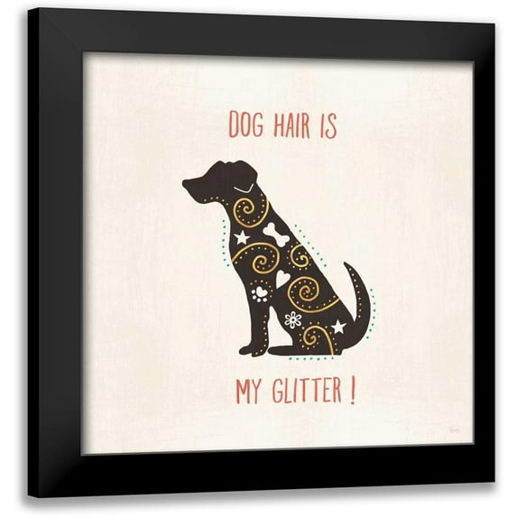 Charron, Veronique 20x20 Black Modern Framed Museum Art Print Titled - Otomi Dogs V