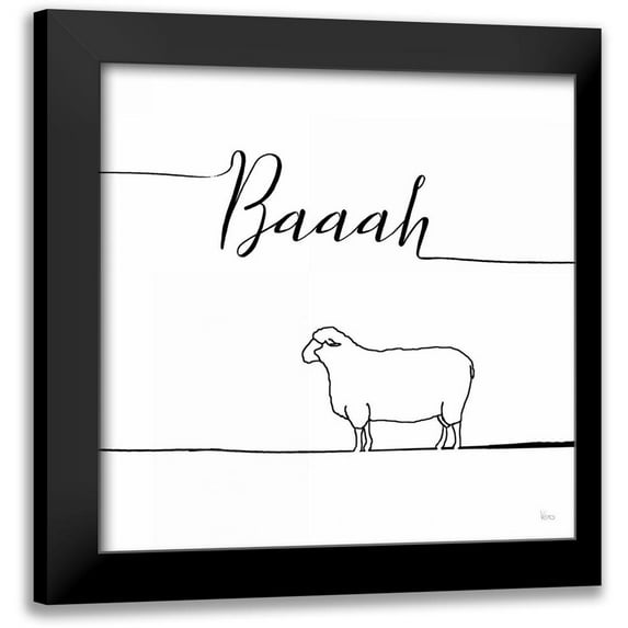 Charron, Veronique 20x20 Black Modern Framed Museum Art Print Titled - Underlined Farm VI