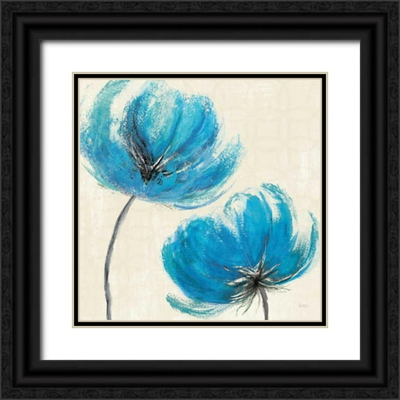 Charron, Veronique 20x20 Black Ornate Wood Framed with Double Matting Museum Art Print Titled - Azure III