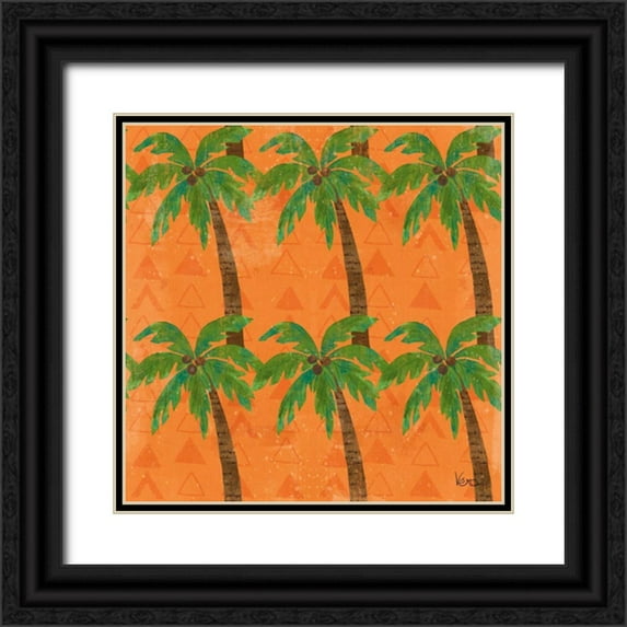 Charron, Veronique 20x20 Black Ornate Wood Framed with Double Matting Museum Art Print Titled - Good Vibes Pattern VC
