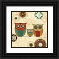 thumbnail image 1 of Charron, Veronique 20x20 Black Ornate Wood Framed with Double Matting Museum Art Print Titled - Spice Road Owls I, 1 of 4