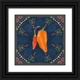thumbnail image 1 of Charron, Veronique 20x20 Black Ornate Wood Framed with Double Matting Museum Art Print Titled - Tex Mex Fiesta VI Dark, 1 of 4