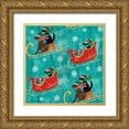thumbnail image 1 of Charron, Veronique 20x20 Gold Ornate Wood Framed with Double Matting Museum Art Print Titled - Merry Making Pattern IIB, 1 of 4