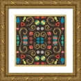 thumbnail image 1 of Charron, Veronique 20x20 Gold Ornate Wood Framed with Double Matting Museum Art Print Titled - Otomi Cats Step 01B, 1 of 4