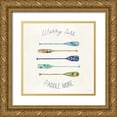 thumbnail image 1 of Charron, Veronique 20x20 Gold Ornate Wood Framed with Double Matting Museum Art Print Titled - Otomi Lake VII Paddles, 1 of 4