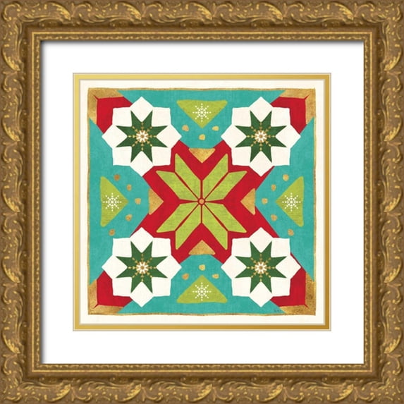 Charron, Veronique 20x20 Gold Ornate Wood Framed with Double Matting Museum Art Print Titled - Winter Wishes VII