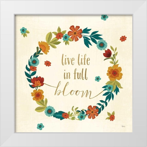 Charron, Veronique 20x20 White Modern Wood Framed Museum Art Print Titled - Flourish IV