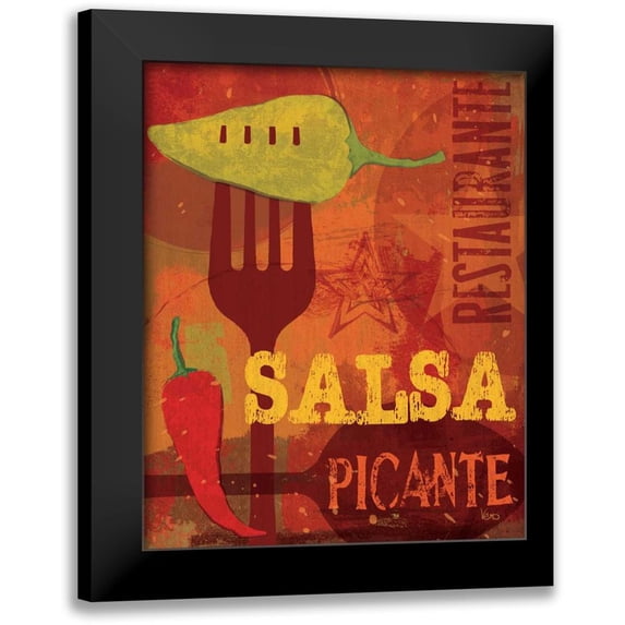Charron, Veronique 20x24 Black Modern Framed Museum Art Print Titled - Pimento I