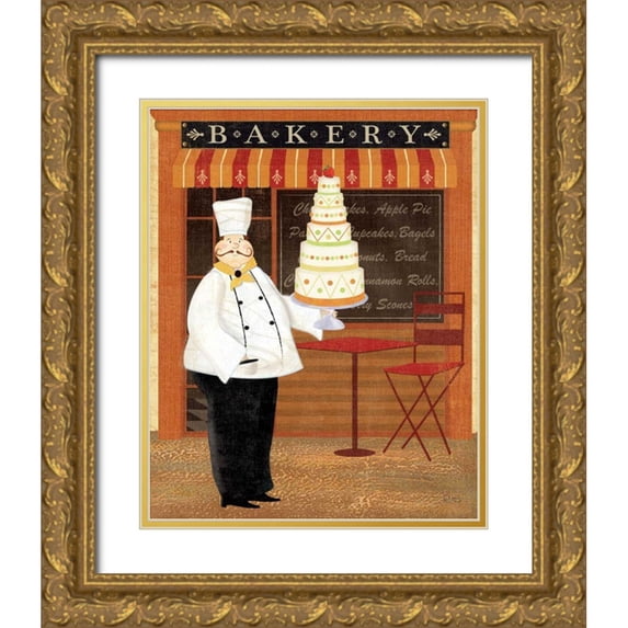 Charron, Veronique 20x24 Gold Ornate Wood Framed with Double Matting Museum Art Print Titled - Chef Specialties IV