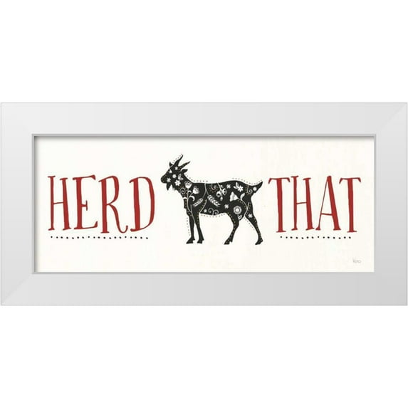 Charron, Veronique 24x12 White Modern Wood Framed Museum Art Print Titled - Otomi Farm XI